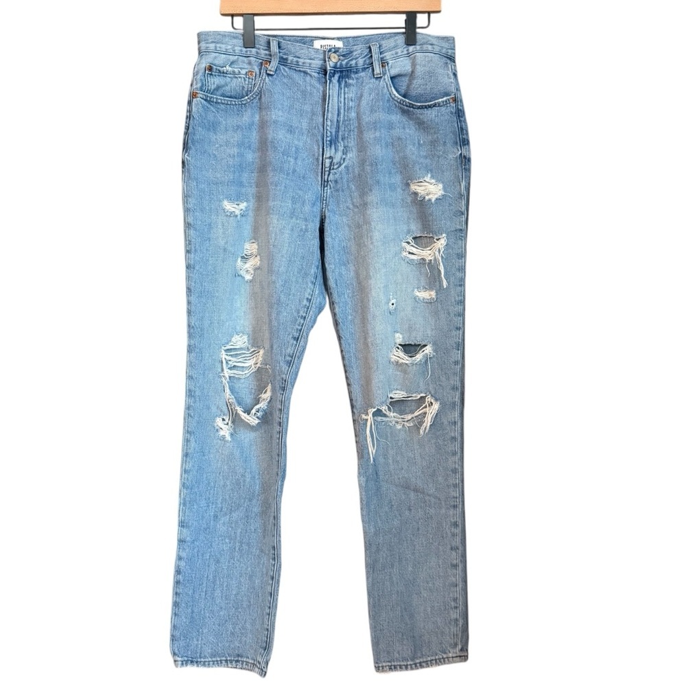 Pistola Distressed Straight Leg Denim
